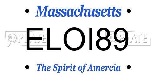 ELOI89 Massachusetts License Plate