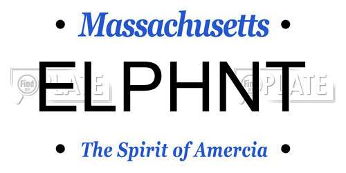 ELPHNT Massachusetts License Plate