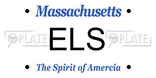 ELS Massachusetts License Plate