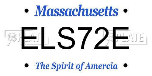 ELS72E Massachusetts License Plate