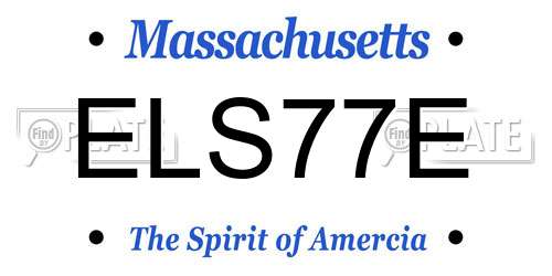 ELS77E Massachusetts License Plate