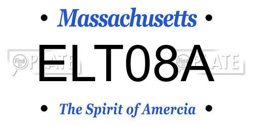 ELT08A Massachusetts License Plate