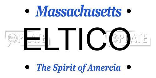 ELTICO Massachusetts License Plate