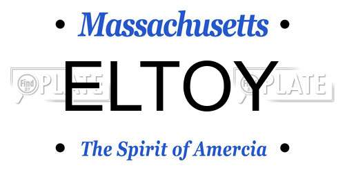 ELTOY Massachusetts License Plate