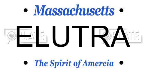 ELUTRA Massachusetts License Plate