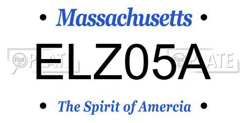 ELZ05A Massachusetts License Plate