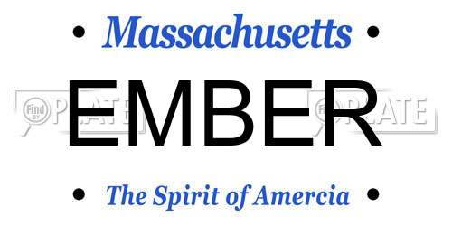 EMBER Massachusetts License Plate
