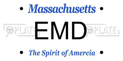 EMD Massachusetts License Plate