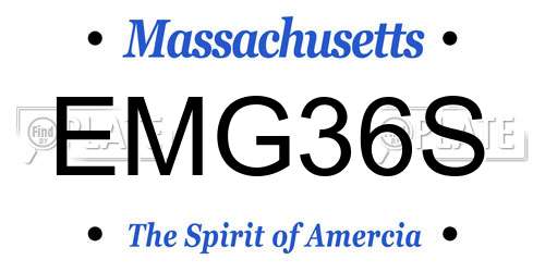 EMG36S Massachusetts License Plate