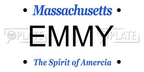 EMMY Massachusetts License Plate