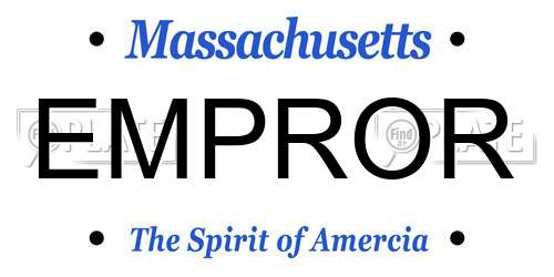 EMPROR Massachusetts License Plate