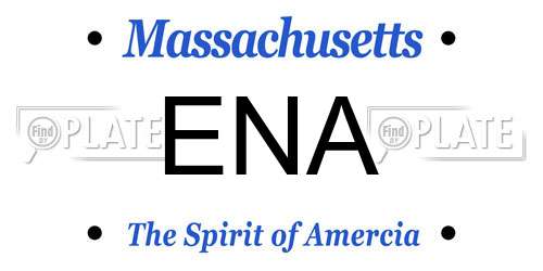 ENA Massachusetts License Plate