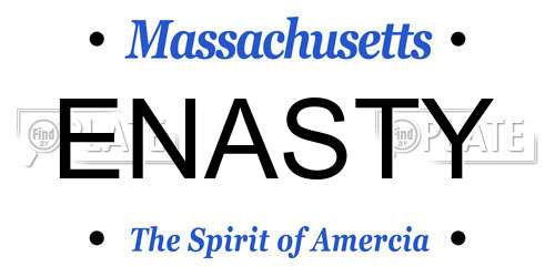 ENASTY Massachusetts License Plate