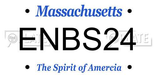 ENBS24 Massachusetts License Plate