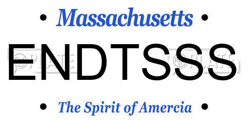 ENDTSSS Massachusetts License Plate