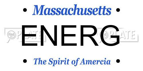 ENERG Massachusetts License Plate
