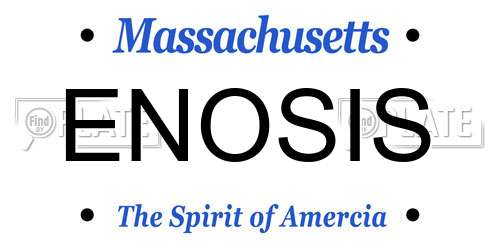 ENOSIS Massachusetts License Plate