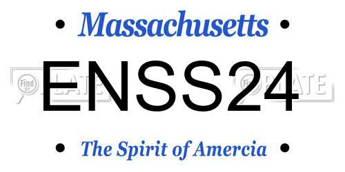 ENSS24 Massachusetts License Plate