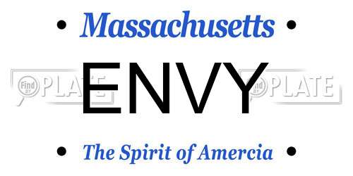 ENVY Massachusetts License Plate