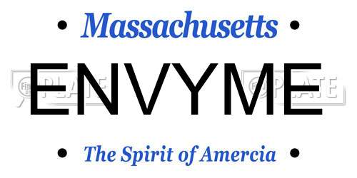 ENVYME Massachusetts License Plate