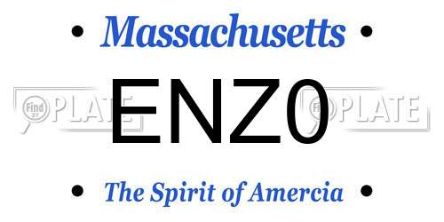 ENZ0 Massachusetts License Plate