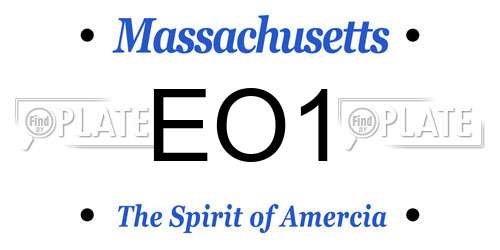 EO1 Massachusetts License Plate