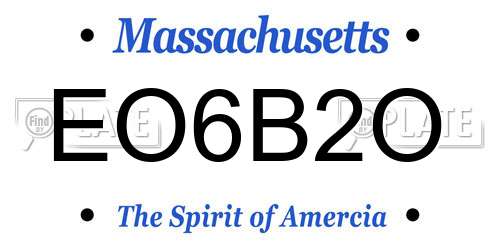 EO6B2O Massachusetts License Plate