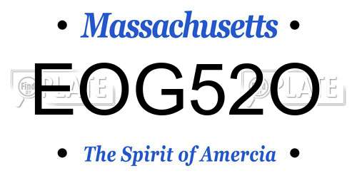 EOG52O Massachusetts License Plate