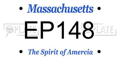EP148 Massachusetts License Plate