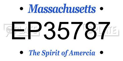 EP35787 Massachusetts License Plate