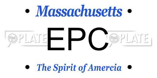EPC Massachusetts License Plate