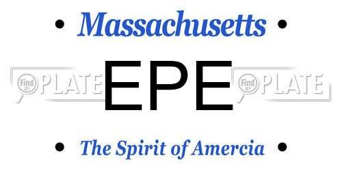EPE Massachusetts License Plate