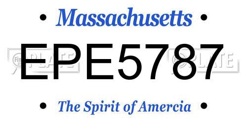 EPE5787 Massachusetts License Plate