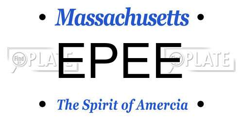 EPEE Massachusetts License Plate