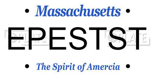EPESTST Massachusetts License Plate