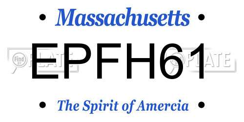 EPFH61 Massachusetts License Plate