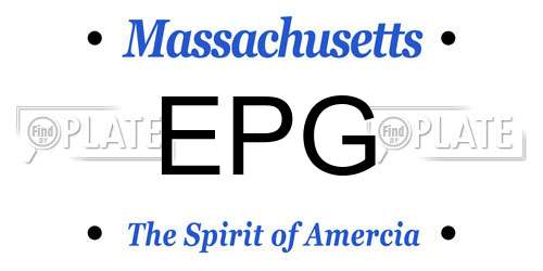 EPG Massachusetts License Plate