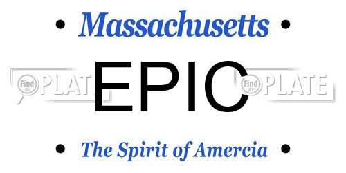 EPIC Massachusetts License Plate