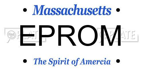 EPROM Massachusetts License Plate