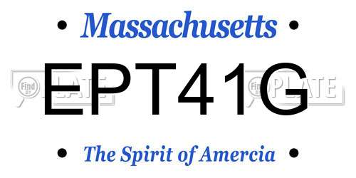 EPT41G Massachusetts License Plate