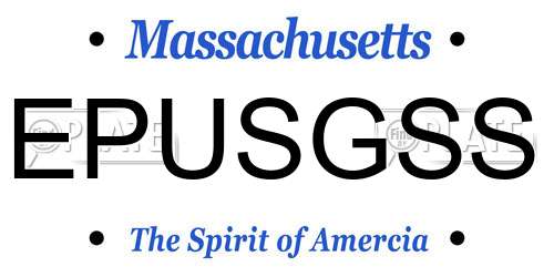 EPUSGSS Massachusetts License Plate