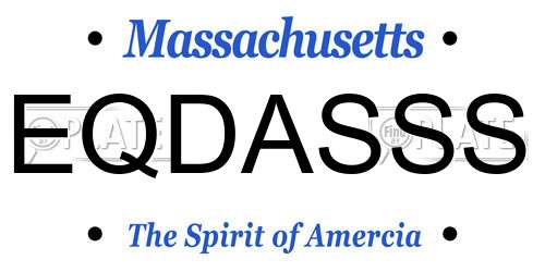 EQDASSS Massachusetts License Plate