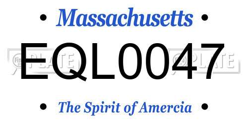 EQL0047 Massachusetts License Plate