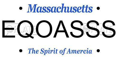 EQOASSS Massachusetts License Plate