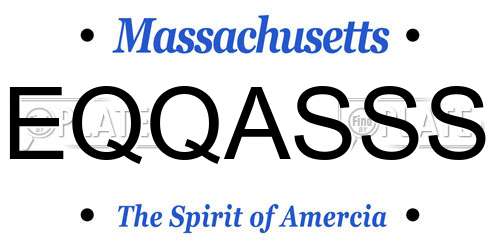 EQQASSS Massachusetts License Plate