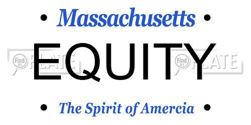 EQUITY Massachusetts License Plate