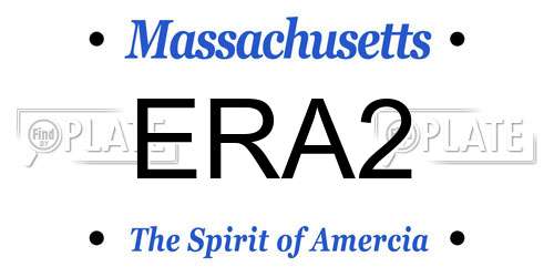 ERA2 Massachusetts License Plate