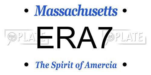 ERA7 Massachusetts License Plate