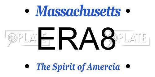 ERA8 Massachusetts License Plate