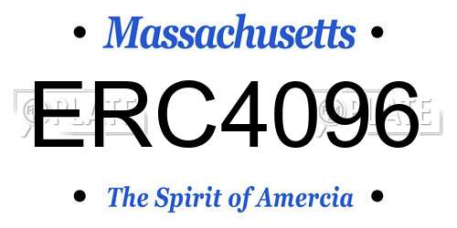 ERC4096 Massachusetts License Plate